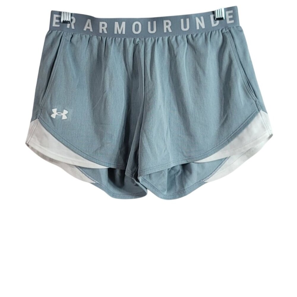 Under Armour Play Up Twist 3.0 Shorts Blue Blizzard White Small Pocket Moisture